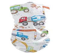 Camiones De Construcción Doodle Tractor Excavadora Cuello Bufanda 26X30Cm Lavable Calentador De Cuello Multifuncional Pasamontañas para Senderismo Pesca Adulto