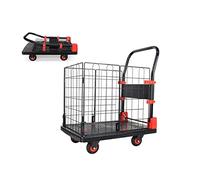 Camiones de Plataforma Plegable de Mano, Carro de Jaula Que Lleva Peso 330 Libras, Carro de Plataforma portátil Plegable