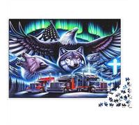 Camiones Eagle Wolf 1000 Pieza Paquete De Rompecabezas Amantes del Rompecabezas De La Familia Puzzle De Alivio del Estrés Entrenamiento Cerebral 70x50cm/1000pcs