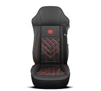 Camiones Fundas Asientos Camión Juegos de Cubreasientos Compatible con para Mercedes Benz Vito/EQV Atego Actros Arocs 2010-2026 1SEAT,Style A Left-Red Napa