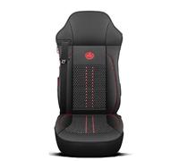 Camiones Fundas Asientos Camión Juegos de Cubreasientos Compatible con para Scania G-Series DC13 2016-2025 1SEAT,Style A Right-Red Ice Silk