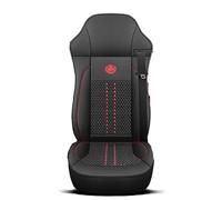 Camiones Fundas Asientos Camión Juegos de Cubreasientos Compatible con para Volvo FH FM FMX FE FL VNL 2010-2026 1SEAT,Style A Left-Red Ice Silk