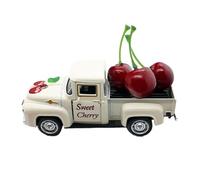 Camiones Modelo,Camión En Miniatura con 3 Frutas Falsas | Vehículo Creativo, Decoración De Mesa para Exhibir En Hogar Cocina Estante Aula Granja Rústica Vacacional