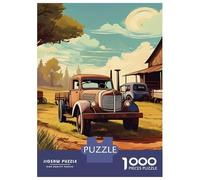 Camiones Paquete De 1000 Piezas Country Viejo camión Papel Ecológico Personas Que Aman Entrenamiento Cerebral Portátil Desafiante Y Divertido 70x50cm/1000pcs