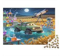Camioneta Cartoon Puzzle de 1000 Piezas Papel para Adultos Escena Laboratorio Científico Relajación Enfoque Familiar Regalo Decoración Hogar 52x38cm/1000pcs