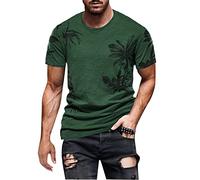 Camisa 2025 de manga corta para hombre, verde, XL