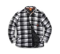 Camisa A Cuadros Acolchada Scruffs Worker Negra/Blanca XL