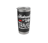 Camisa a juego para pareja marido y esposa Compañeros de viaje Vida Vaso térmico de acero inoxidable de doble pared