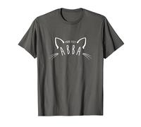 Camisa Abba Purr-FECT, Regalo Divertido y Lindo para Amantes de los Gatos Camiseta, Hombre, Asfalto, XL