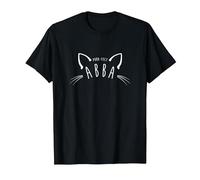 Camisa Abba Purr-FECT, Regalo Divertido y Lindo para Amantes de los Gatos Camiseta, Hombre, Negro, 5XL