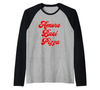Camisa Amore, Camiseta Ciao Amore, Camisa Italiana, Eslogan Italiano Camiseta Manga Raglan