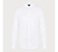 Armani Exchange Long Sleeve Ultra Stretch Lyocell Button Down Shirt. Slim Fit. Camisa, White, XXL de los Hombres