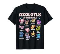 Camisa Axolotl Kawaii Axolotls Del Mundo Tipos De Axolotls Camiseta