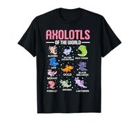 Camisa Axolotl Kawaii Axolotls of The World Axolotl Animals Camiseta