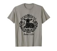 Camisa Behold The Lamb John 1:29 con Las Escrituras sobre la fe Cristiana Camiseta