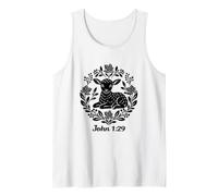 Camisa Behold The Lamb John 1:29 con Las Escrituras sobre la fe Cristiana Camiseta sin Mangas