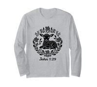 Camisa Behold The Lamb John 1:29 con Las Escrituras sobre la fe Cristiana Manga Larga