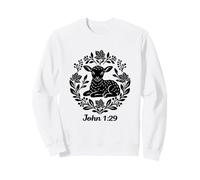 Camisa Behold The Lamb John 1:29 con Las Escrituras sobre la fe Cristiana Sudadera