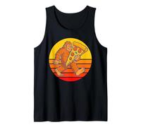 Camisa Bigfoot para amantes de la pizza, Sasquatch con rebanada gigante Camiseta sin Mangas