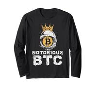 Camisa Bitcoin Regalos Notorious BTC Crown Hombres Mujeres Crypto Manga Larga