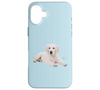Camisa Blanca de Labrador Retriever Amarilla Love Lab Mom Dog Dad Carcasa para iPhone 16 Plus
