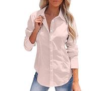 Camisa Blanca Mujer, Camisas Mujer Manga Larga, Camisa Mujer de Slim con Cuello Francés, para El Trabajo, Informal, para Negocios, Oficina