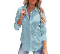 Camisa Blanca Mujer, Camisas Mujer Manga Larga, Camisa Mujer de Slim con Cuello Francés, para El Trabajo, Informal, para Negocios, Oficina