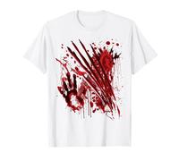Camisa Blood Splatter Bloody Halloween Zombie Red Hand Camiseta
