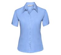 Camisa Blusa De Cuello Con Botones De Manga Corta Sin Arrugas Russell 957F