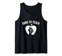Camisa Born To Teach, Apple Pencil Fist, Orgullosa, Regalo para Profesores Camiseta sin Mangas