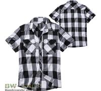 CAMISA BRANDIT CHECK MANGA CORTA LEÑADOR CAMISA A CUADROS HOMBRE FRANELA KARO...