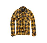 Brandit Check Shirt Long Sleeve, Hombre, Negro-Yell, L