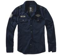 Camisa Brandit Luis Vintage con insignias Hombre Inteligente Informal Navy