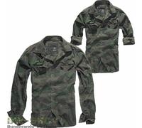 Brandit Camisa Slim Fit manga larga Woodland 3XL hombre