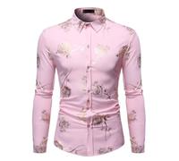 Camisa Bronzante Hombre Casual Manga Larga Impresa Capa Inferible Corte Cómodo Tejido Transpirable Elegancia Diaria