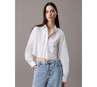 CAMISA CALVIN KLIEN LABEL CROPPED MUJER S
