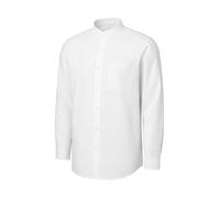 Camisa Camarero Manga Larga Profesional Cuello Mao Elegante Ligera Transpirable Trabajo Hostelería Restaurante Bar Servicio Sala Algodón Poliester Botón Lavable Cómoda Uso Diario 827