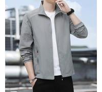 Camisa casual de manga larga con botones para hombre, color sólido, ropa de trabajo fina, capa base para uso diario en la oficina, gris claro, talla M (L gris claro)