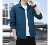 Camisa casual de manga larga con botones para hombre, color sólido, ropa de trabajo fina, capa base para uso diario de oficina, gris claro, talla M (M azul)