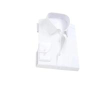 Camisa casual de negocios a rayas y cuadros para hombre, ajuste regular, manga larga, adecuada para ocasiones de trabajo social, blanco, 3XL