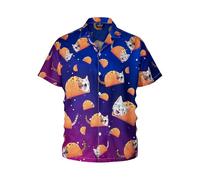 Camisa Casual Slim Fit Para Hombre Con Estampado, Camisa Hombre Camisas Manga Larga Manga Corta Camisa Negra Manga Larga Negro Cuello Alto Manga Corta Camiseta de Lino Blanco, Other, XL