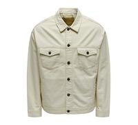 Camisa Chaqueta Hombre O&S Color Liso Manga Larga Cuello & Bolsillos Chaqueta En