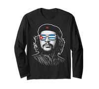 Camisa Che Guevara Bandera Cubana Cuba Manga Larga