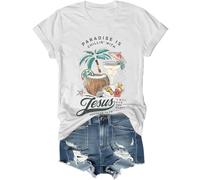 Camisa Chillin' with Jesus, Paradise is Chillin' with Jesus I Will Give You Rest Jesus Shirt, blanco, L