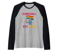 Camisa colorida LGBTQ del orgullo gay Stonewall 1969 Camiseta Manga Raglan