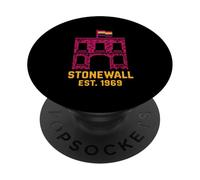 Camisa colorida LGBTQ del orgullo gay Stonewall 1969 PopSockets PopGrip Adhesivo