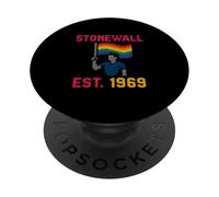 Camisa colorida LGBTQ del orgullo gay Stonewall 1969 PopSockets PopGrip Adhesivo
