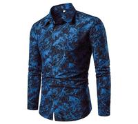 Camisa Colorida para Hombre Manga Larga Hippies Los A?os Floral Arcoíris Retro Flores Hawaiana Casual Fiesta Calle Camisas Paisley Vintage