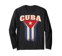 Camisa con Bandera de Cuba Mes de la Herencia Hispana Cubana Manga Larga