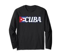 Camisa con Bandera de Cuba Mes de la Herencia Hispana Cubana Manga Larga